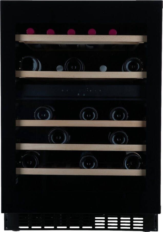 Vinata Premium Wijnklimaatkast Ciamarella Vrijstaand en Onderbouw Zwart 54 flessen 88 x 59.5 x 57.5 cm Glazen deur