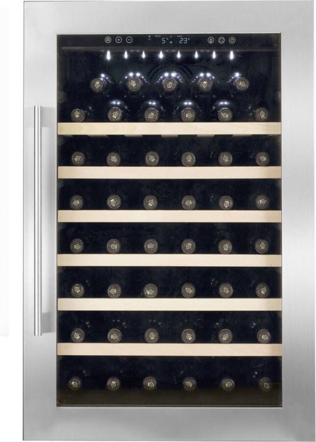 Vinata Premium Wijnklimaatkast Inbouw koelkast RVS Wijnkoelkast 48 flessen 88.5 x 59x 55.8 cm Wijnkast glazen deur - Foto 2