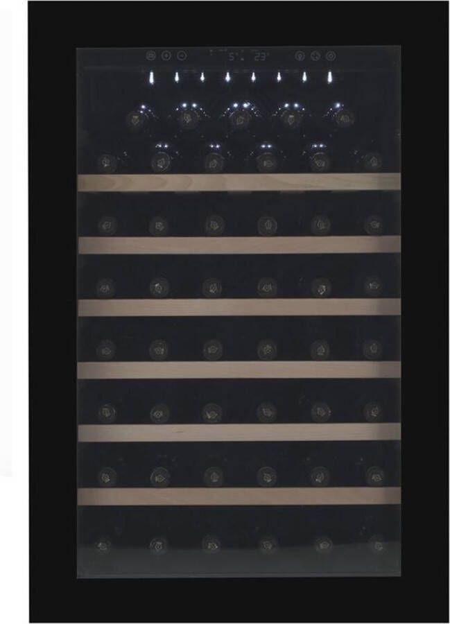 Vinata Premium Wijnklimaatkast Inbouw koelkast Zwart Wijnkoelkast 48 flessen 88.5 x 59x 55.8 cm Wijnkast glazen deur - Foto 2