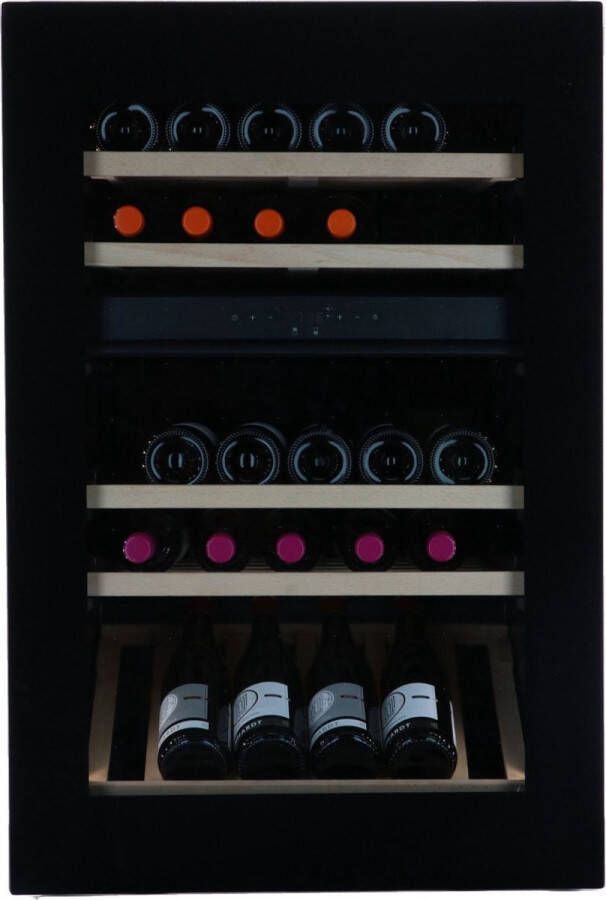Vinata Premium Wijnklimaatkast Viso Inbouw Zwart 45 flessen 87.2 x 59.2x 56 cm Glazen deur