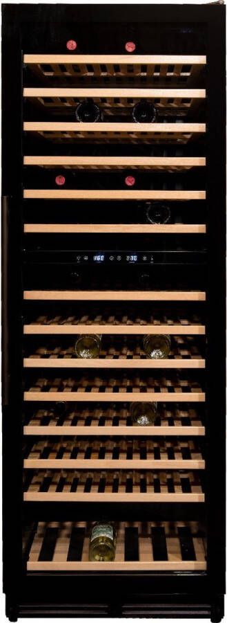 Vinata Premium Wijnklimaatkast Vrijstaand koelkast Zwart Wijnkoelkast 154 flessen 171 x 59.8 x 68.5 cm Wijnkast glazen deur - Foto 1