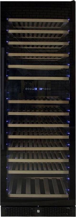 Vinata Premium Wijnklimaatkast Vrijstaand koelkast Zwart Wijnkoelkast 154 flessen 171 x 59.8 x 68.5 cm Wijnkast glazen deur - Foto 2