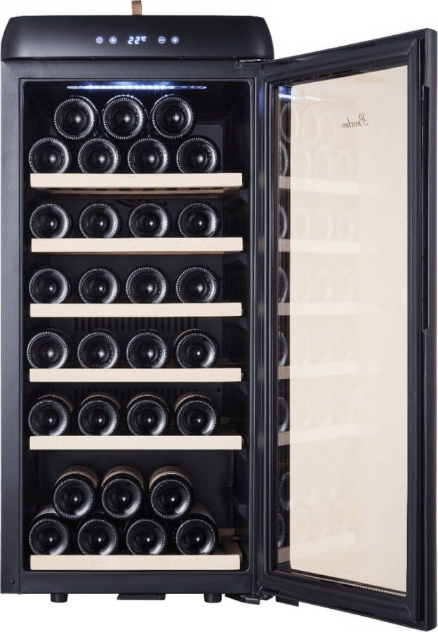 Vinata Wijnklimaatkast Retro Groen met glazen deur 42 Flessen