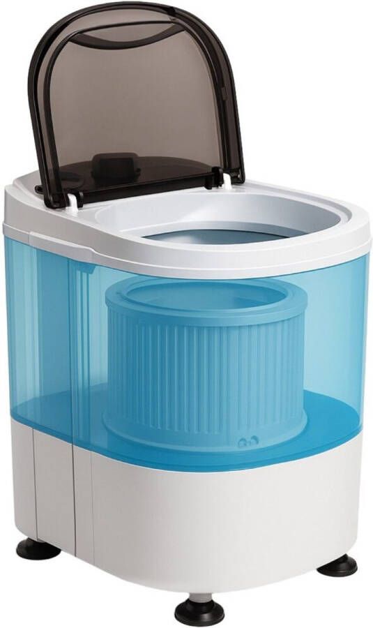 Vonia Mini Wasmachine Kleine wasmachine Met centrifuge en bovenlader Wascapaciteit 2 6 kg Energiezuinig Wit Blauw
