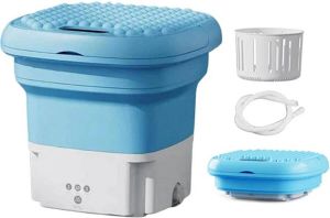 Voor de Consument Mini Wasmachine met Centrifuge Kleine Opvouwbare Wasmachine Draagbaar Blauw