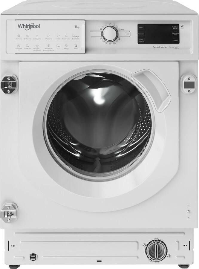 Whirlpool BI WMWG 81485 PL Wasmachine Voorbelading 8 kg 1400 RPM Wit Poolse display