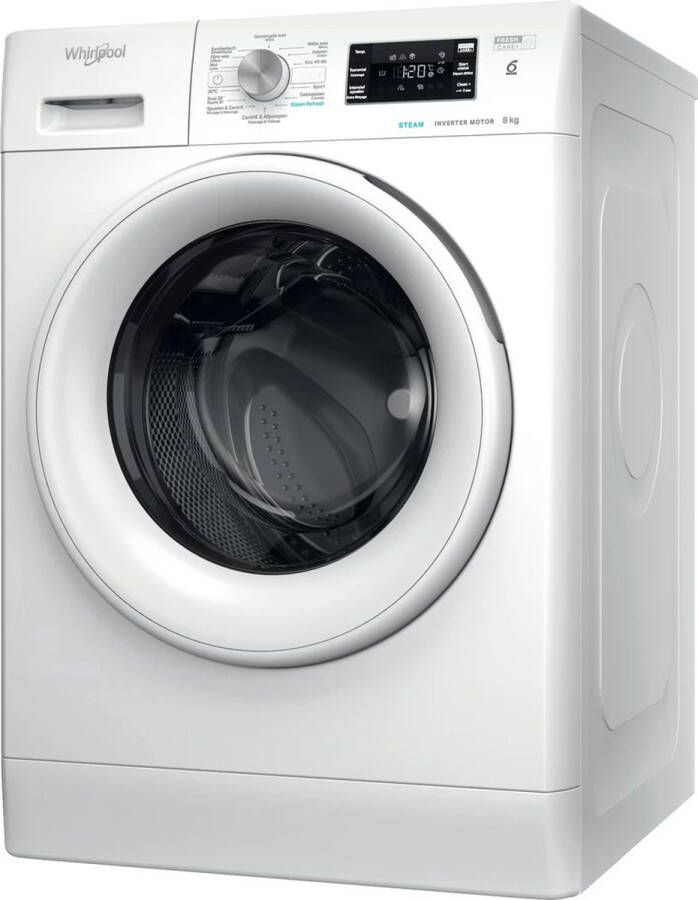 Whirlpool FFBBE 8458 WEV FreshCare+ Steam 8kg Wasmachine