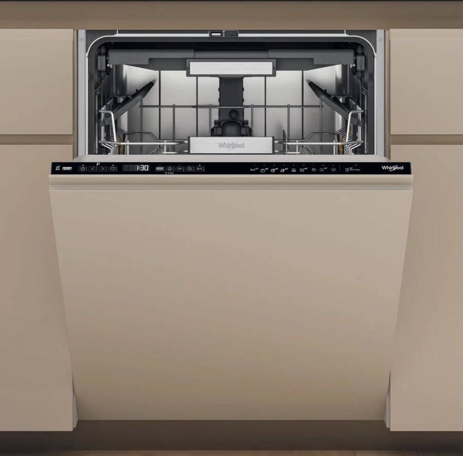 Whirlpool W7IHP40LC inbouw vaatwasser Besteklade Automatische deuropening Zeer stille machine met 40 dB(A)!