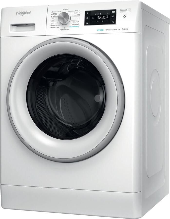 Whirlpool FFWDB 864489 SV EE Was-droogcombinatie Vrijstaand Voorlader Wit