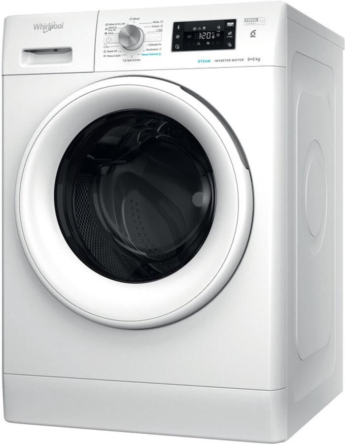Whirlpool FFWDB 964489 WV EE Was-droogcombinatie Vrijstaand Voorlader Wit