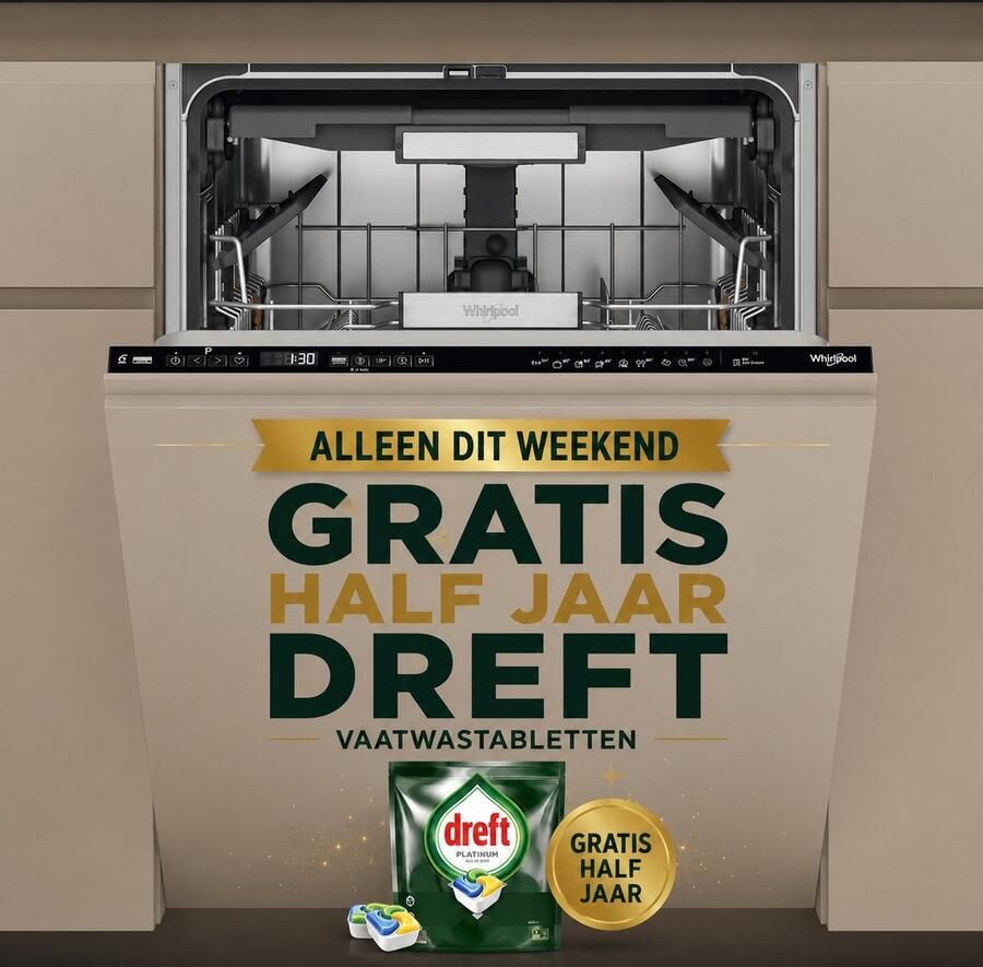 Whirlpool W7IHP40LC inbouw vaatwasser Besteklade Automatische deuropening Zeer stille machine met 40 dB(A)! - Foto 3