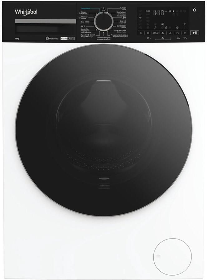 Whirlpool WPM 07W ADS BE wasmachine Voorbelading 10 kg 1400 RPM Zwart Wit