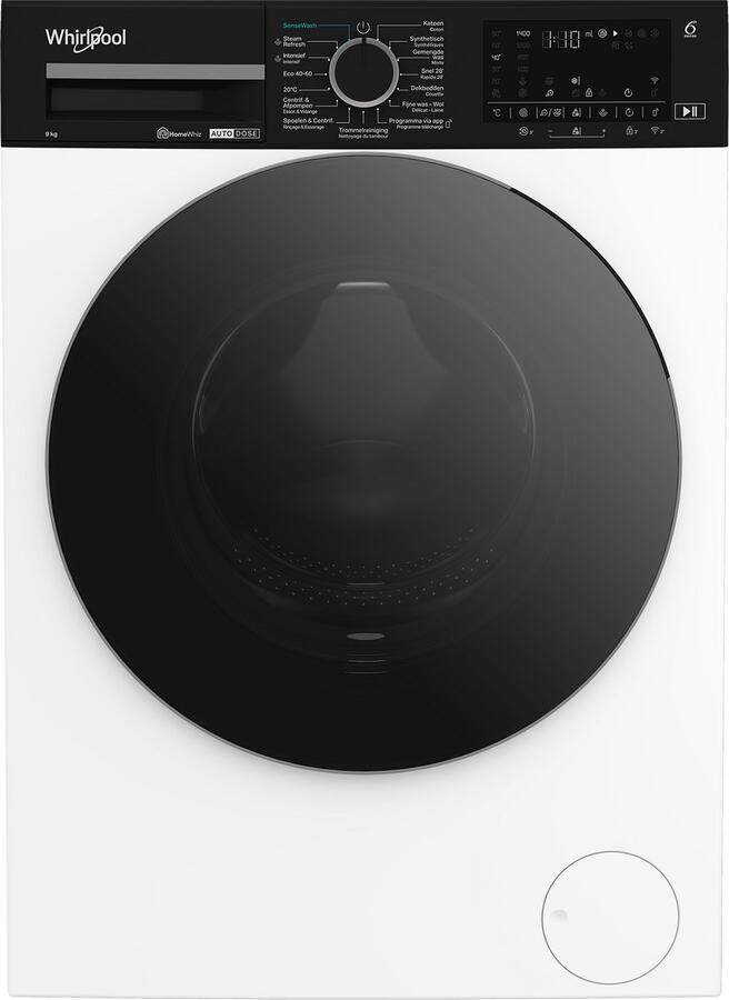Whirlpool WPM 97W ADS BE AutoDose 9kg wasmachine
