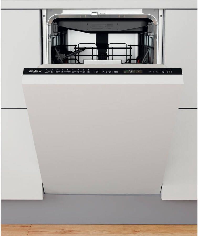 Whirlpool WSIP 4O33 PFE Inbouwvaatwasser Volledig geïntegreerd met besteklade en fluisterstil 10 couverts D label 43dB