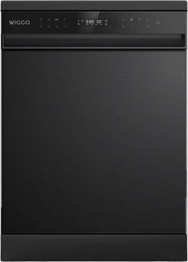 Wiggo WD-F6148B(DX) Vrijstaande Vaatwasser 60cm 14 Couverts 6 wasprogramma's Energielabel B 5 jaar garantie Zwart Rvs - Foto 2