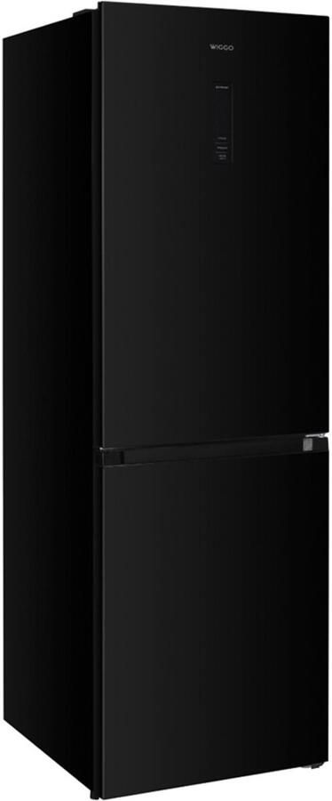 Wiggo WR-CD18C(B)- Vrijstaand Koel-vriescombinatie 60 cm 315 liter 40 dB Energieklasse C 5 jaar garantie Zwart