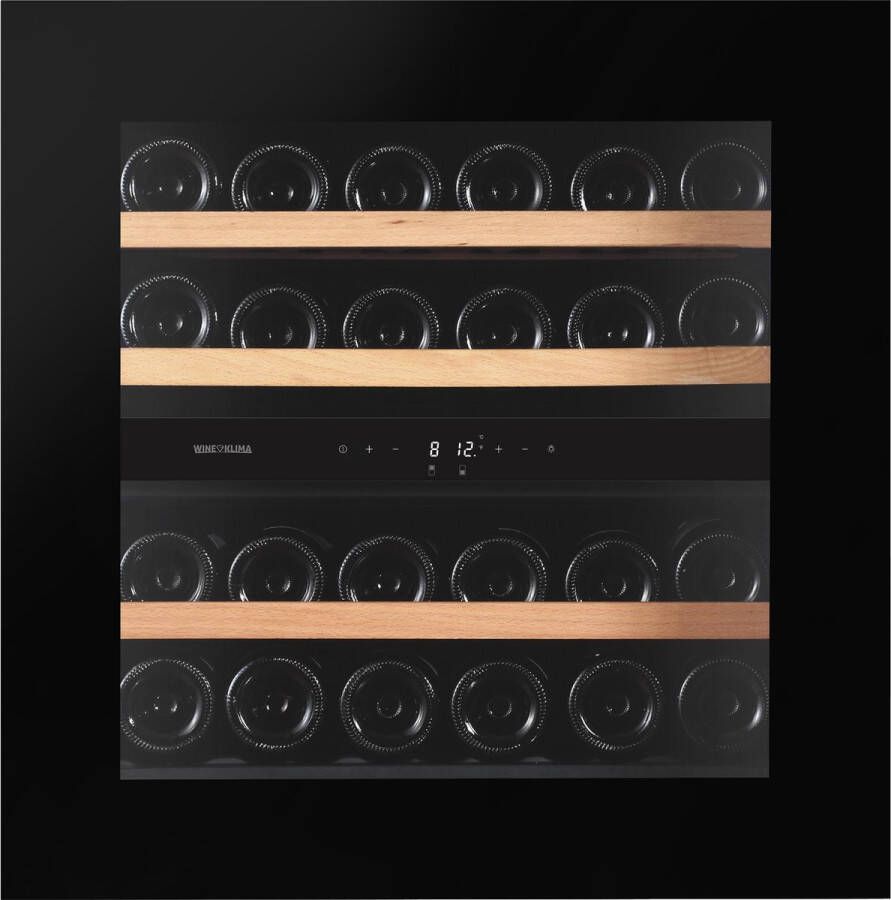 Wine Klima D26-SV60-PUSH Wijnklimaatkast Inbouw 2 Zones 23 flessen