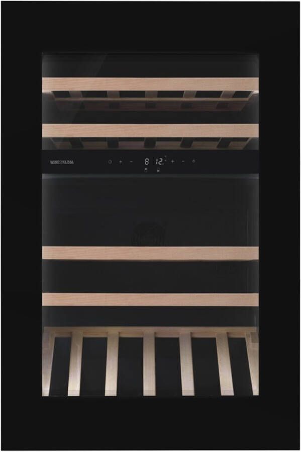 Wine Klima D50-SV88-Push Wijnklimaatkast Inbouw 2 Zones 23 flessen