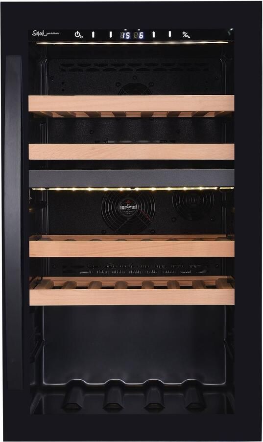 Wine Klima D40T zwart wijnklimaatkast vrijstaand 42 flessen 2-zone