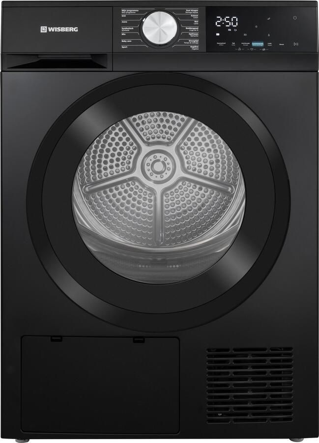 Wisberg WBDR1BB9NB Wasdroger Warmtepompdroger Energieklasse B 9 kg