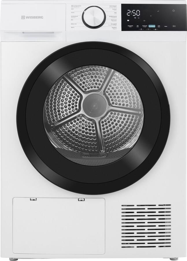 Wisberg WBDR1BW8NB Wasdroger Warmtepompdroger Energieklasse B 8 kg