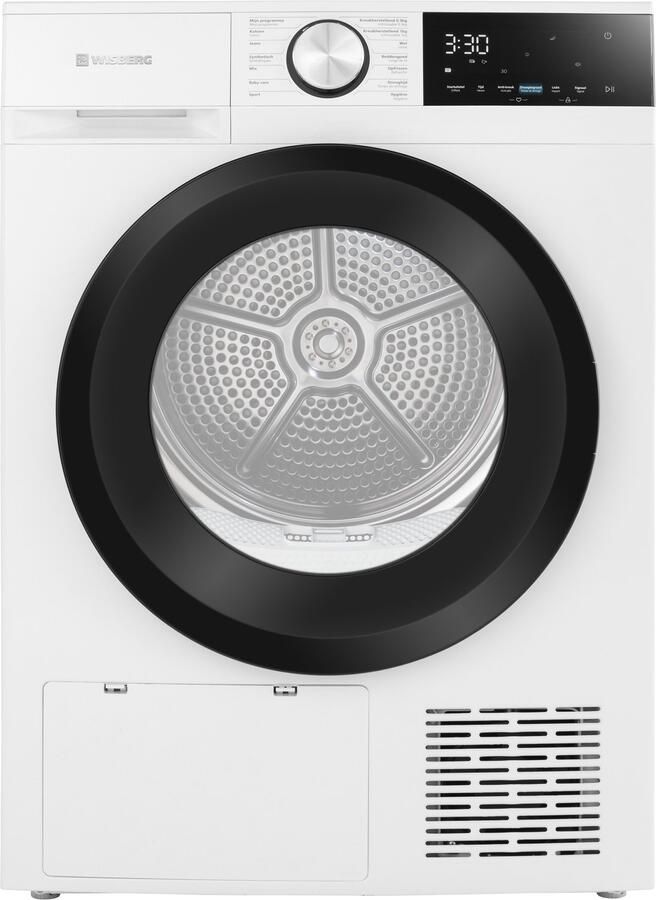 Wisberg WBDR9A3WNB Wasdroger Warmtepompdroger Energieklasse C 9 kg