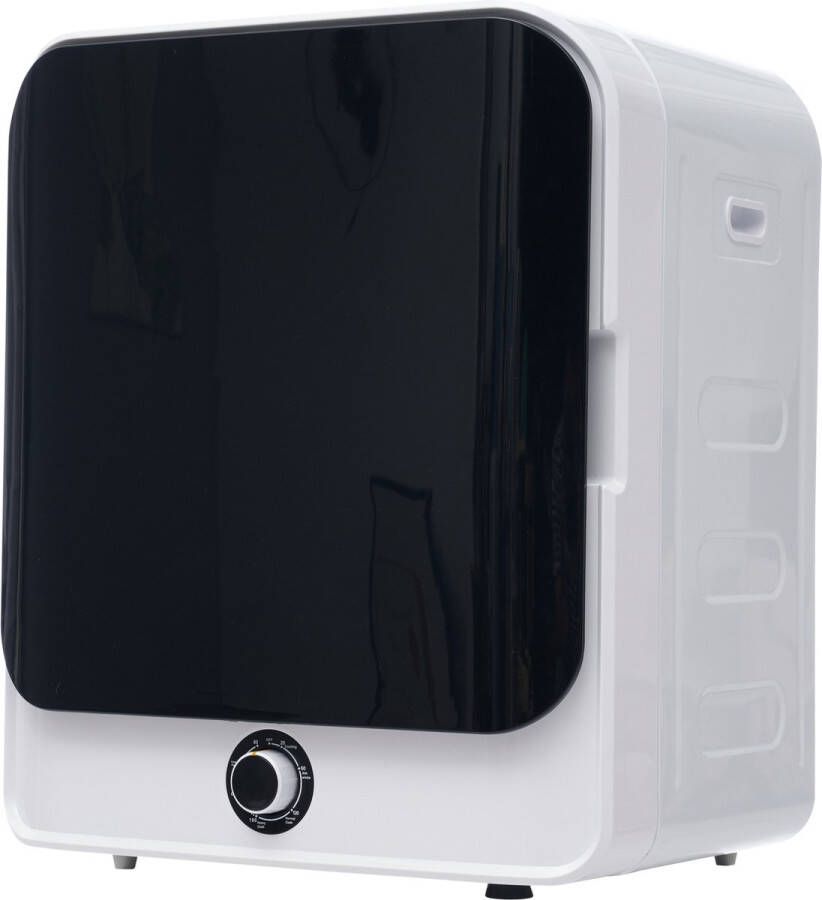 YJZQ Mini Geventileerde droger Uitlaatgasdroger RVS wasdroger 4 5 kg -830 W meervoudige filtratie 5 programma's bescherming tegen oververhitting Wandmontage Energieklasse C-wit