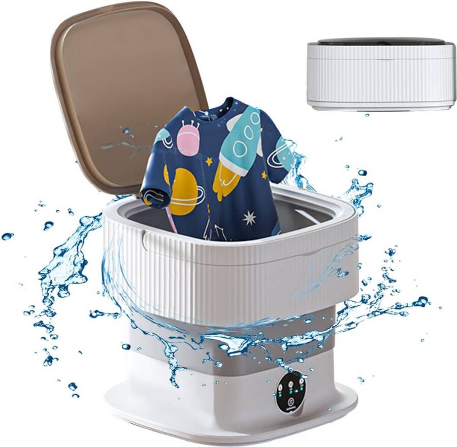 Zavira Mini wasmachine Camping wasmachine Studenten Grijs 32D x 17B x 32H centimeter