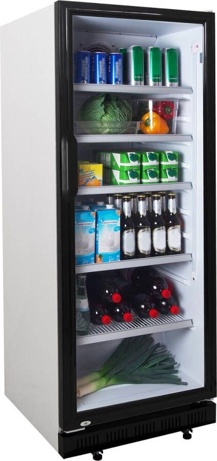 Zorro Drankkoelkast ZK 310 Wit Zwart met glasdeur 310 liter