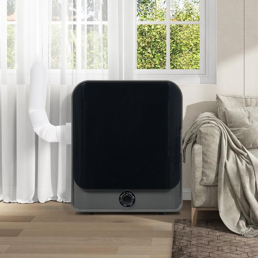 Zubaliya Afvoerdroger 3 Kg Trommeldroger Met 5 Programma's Oververhittingsbeveiliging En Wandmontage Wit