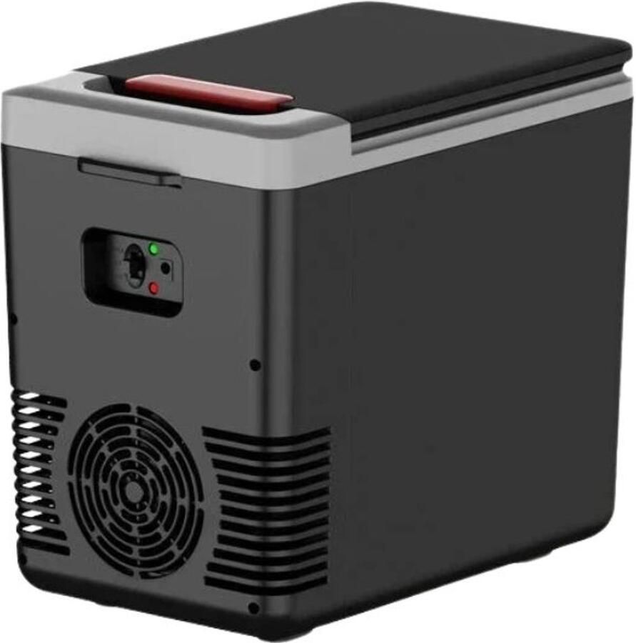 Zwart Mini Koelkast Draagbaar voor auto of thuis 12V 220V Dual-Power elektrische koeler Warmer 10L autokoelkast