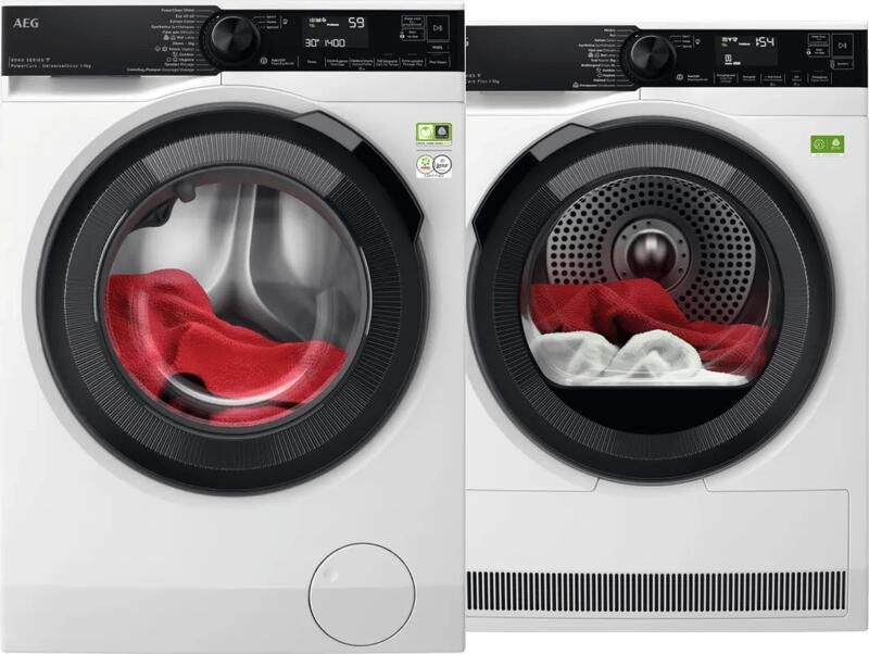 AEG LR86CUC94 PowerCare UniversalDose + TR969BC6 AbsoluteCare Plus vrijstaande wasmachine voorlader