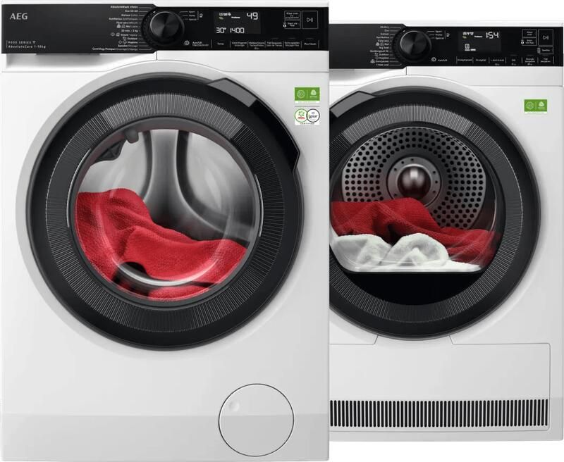 AEG LR9604C6 AbsoluteCare + TR969V6C AbsoluteCare Pro vrijstaande wasmachine voorlader