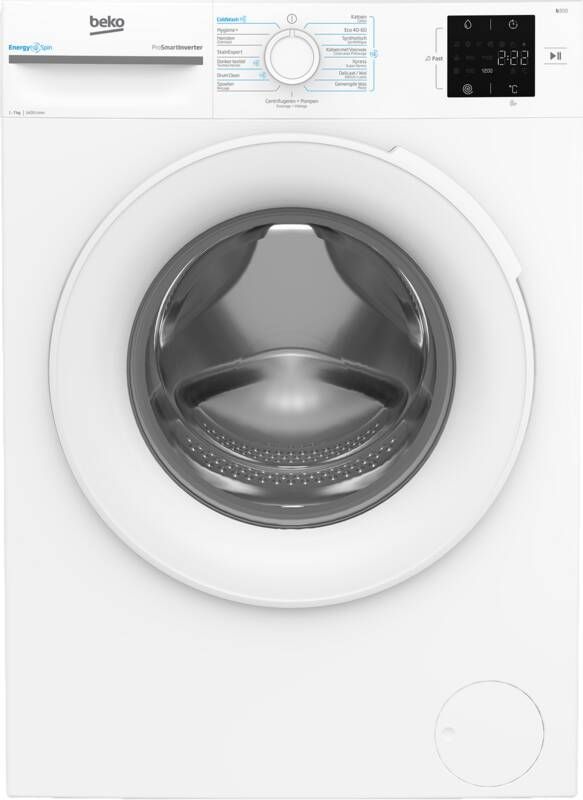 Beko BM3WFU37412CW EnergySpin vrijstaande wasmachine voorlader