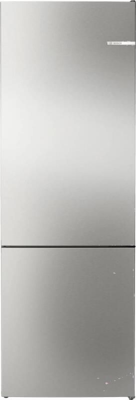 Bosch KGN492IAF Serie 4 Koel-vriescombinatie Energielabel A 203 x 70 cm Extra breed RVS Total No Frost; Nooit meer ontdooien- Zeer stil VitaFresh XXL 0°C: houd etenswaren langer vers met extra ruime vershoudlades