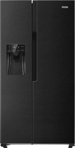 Etna AKV378I Amerikaanse koelkast Zwart