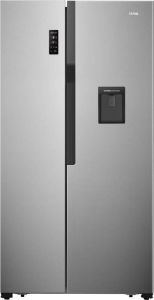 Etna AKV378W Amerikaanse koelkast Zilver