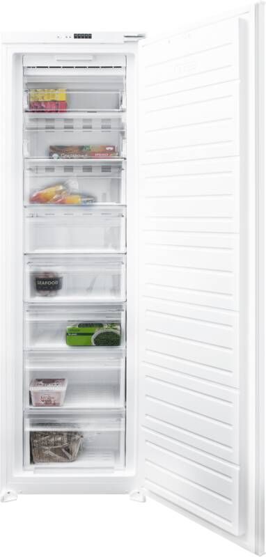 Inventum IVR1785S 178 cm No Frost inbouw vriezer energiezuinig- 197 liter Supervriezen Energielabel D Ledverlichting Diepvrieskast Sleepdeur 6 lades 2klepvakken Wit