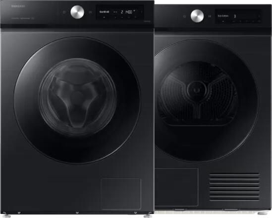 Samsung WW11DB7B34GBU3 Bespoke Super Speed + DV90DB7845GBU3 Bespoke QuickDrive vrijstaande wasmachine voorlader