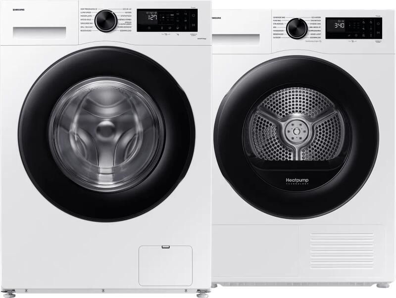Samsung WW11DG5B25AEEN Super Speed + DV90DG52A0AEEN vrijstaande wasmachine voorlader