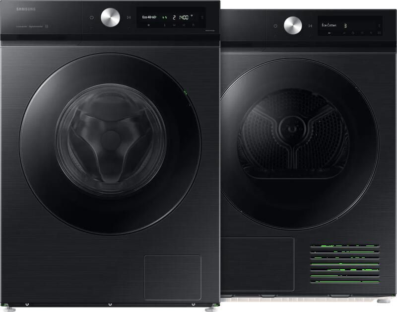 Samsung WW90DB7U94GBU3 AI Wash + DV90DB7845GBU3 QuickDrive vrijstaande wasmachine voorlader