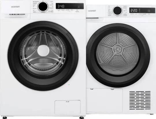 Veripart VPWM1400A19WNB + VPDR9CWNB vrijstaande wasmachine voorlader