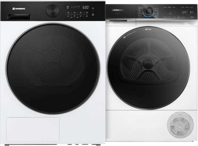 Wisberg WBWM5A5W9ML SmartDose + WBDR5AW9ML CondenserClean vrijstaande wasmachine voorlader
