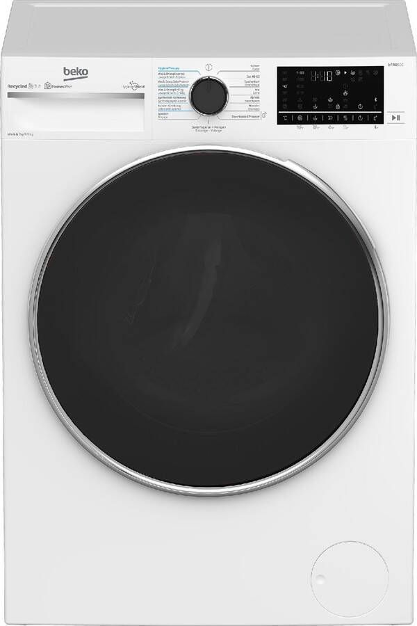 Beko B5DT59442W Was-droogcombinatie 9 Kg wassen 6 Kg drogen
