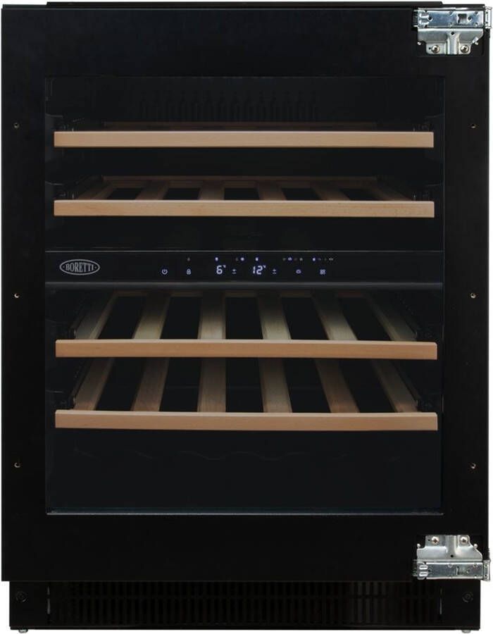 Boretti MLWC82 Wijnklimaatkast onderbouw 82cm 2 zones 35 flessen Meubel paneel integratie