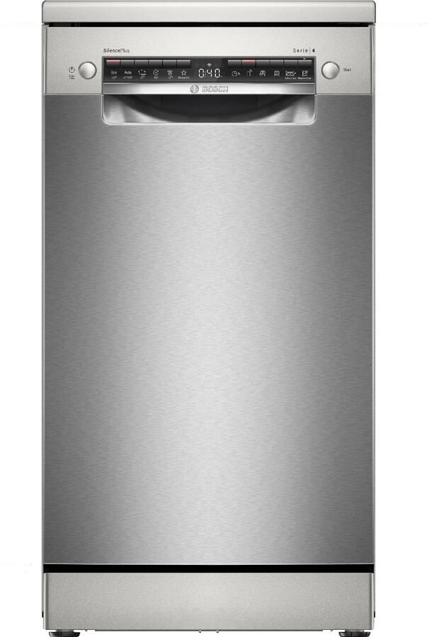 Bosch SPS4EMI17E Serie 4 Vaatwasser Vrijstaande vaatwasser 45cm RVS Home Connect Opent de deur automatisch voor betere droogresultaten