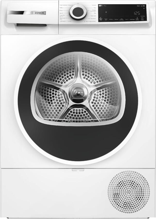 Bosch WQJ23200NL Serie 6 – Warmtepompdroger 8 kg Auto Dry droogt automatisch tot de gewenste droogtegraad Easy clean filter Home Connect Wit