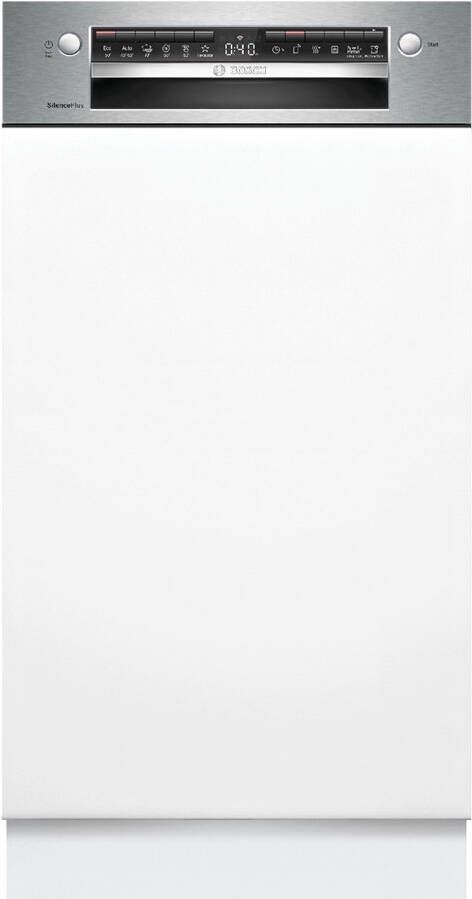 Bosch SPI4HMS49E Serie 4 Inbouwvaatwasser 45 cm Geborsteld staal 45 cm Energielabel E