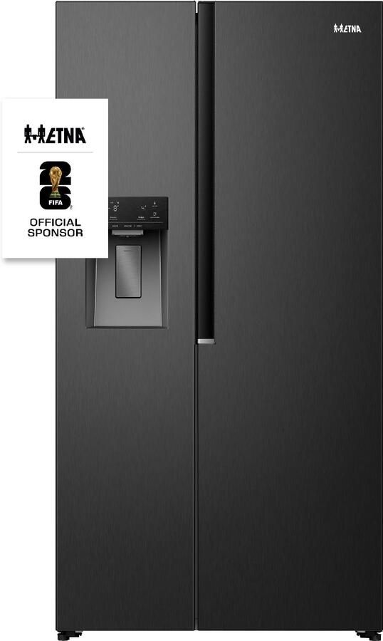 ETNA AKV5178IZWA Amerikaanse koelkast No-Frost 178 cm hoog 528 liter Energielabel E Invriesvermogen 10 kg 24u Geluidsniveau 40 dB LED Display IJs- en waterdispenser SuperCool FastFreeze Deuralarm Multi Airflow EnergySaving - Foto 2