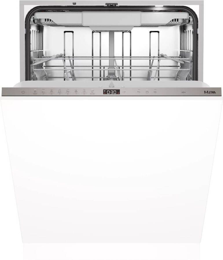 ETNA VW342HCP Inbouw vaatwasser 60 cm Zilvergrijs ConnectLife 16 couverts Flexibele besteklade 7 programma s Nachtprogramma